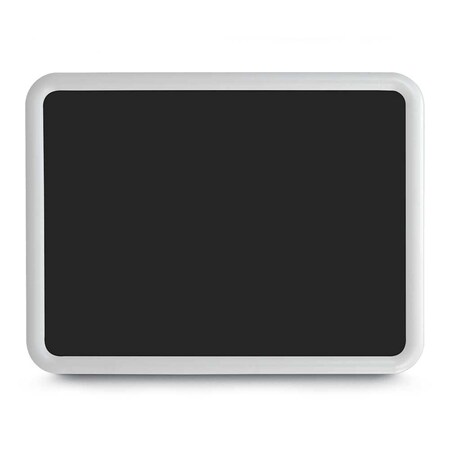 United Visual Products Corkboard, Single Door, Radius Frame, 36x36", White/Cobalt UV7002-WHITE-COBACC